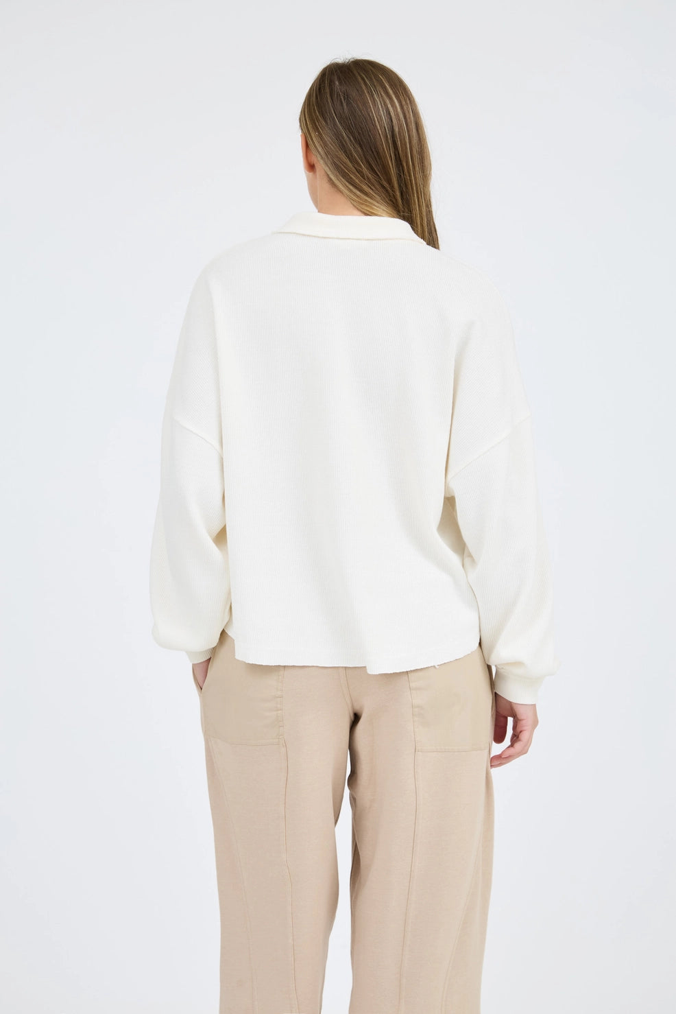 Ivory Button Top