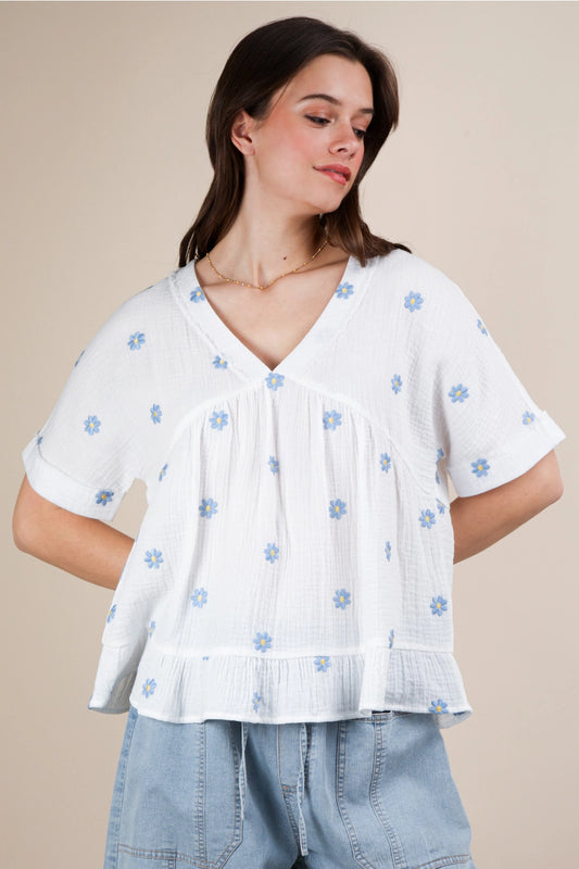 Daisy Blue Top